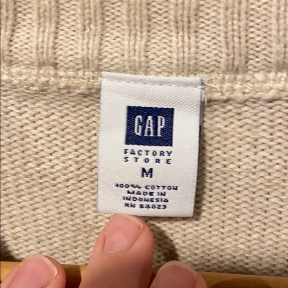 Gap 100% Cotton Sweater Oatmeal Goodness - Picture 3 of 4